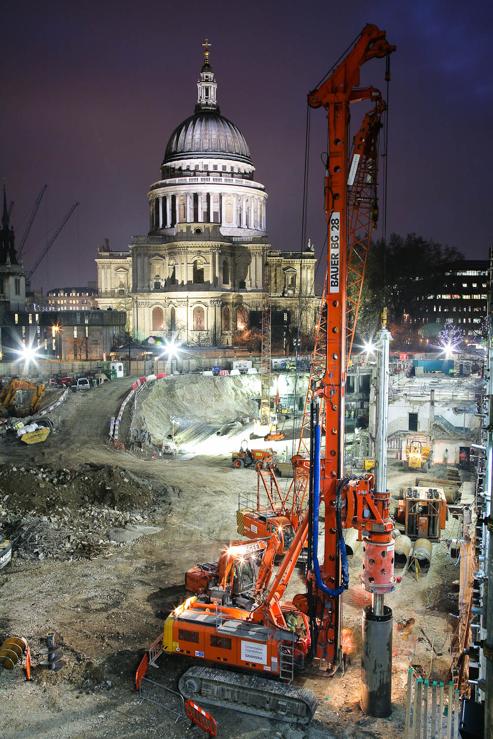Piling at One New Change, London, Ove Arup International & Partners