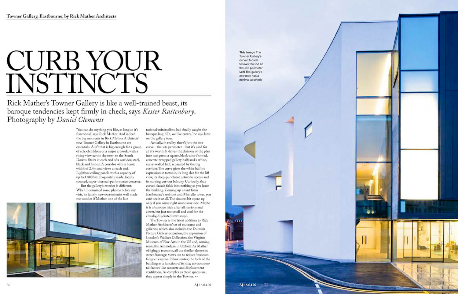 AJ Magazine, Towner Gallery Feature