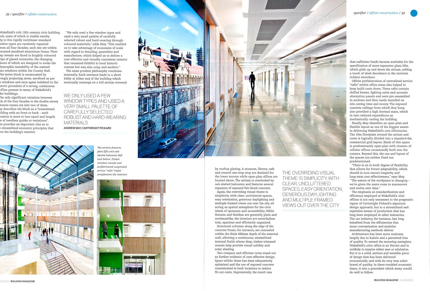 Wakefiel Civic Centre, AJ Magazine, Cartwright Pickard Architects