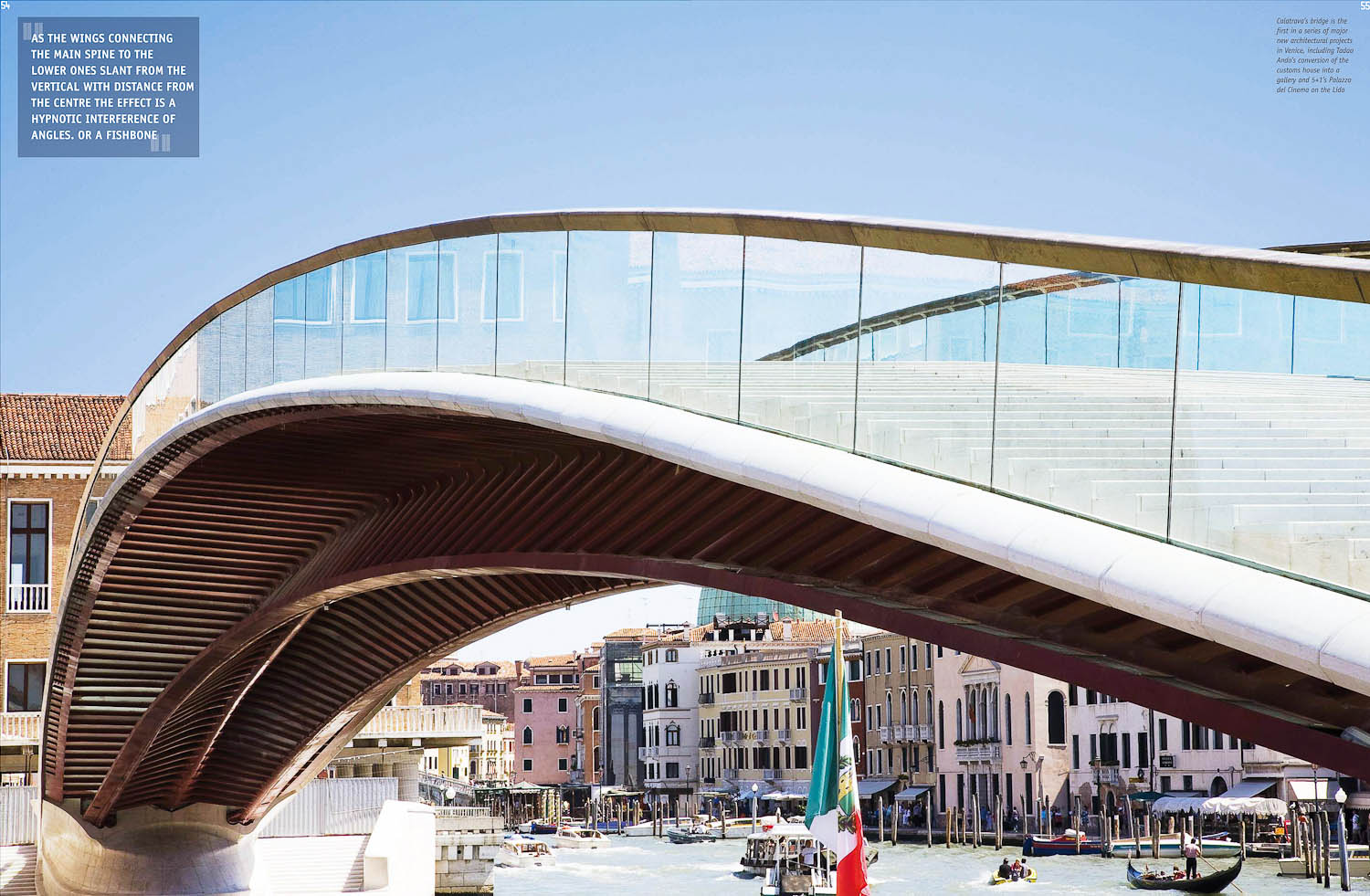 BLUEPRINT Magazine Feature, Oct 08, Calatrava Bridge Venice, Italy